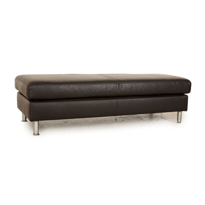 Ewald Schillig Concept Plus Leder Hocker Dunkelbraun