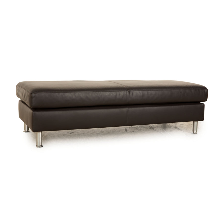 Ewald Schillig Concept Plus Leder Hocker Dunkelbraun