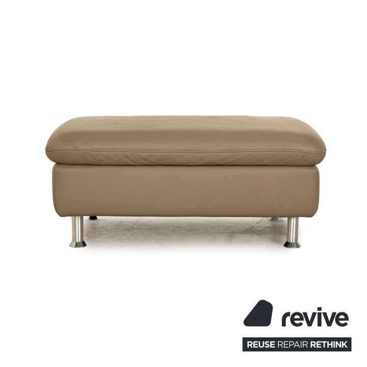 Ewald Schillig Tabouret en Cuir Concept Plus Gris Taupe