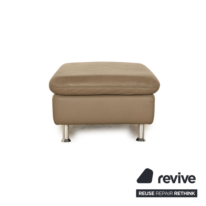 Ewald Schillig Tabouret en Cuir Concept Plus Gris Taupe