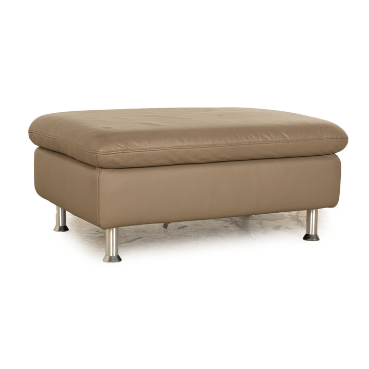 Ewald Schillig Tabouret en Cuir Concept Plus Gris Taupe