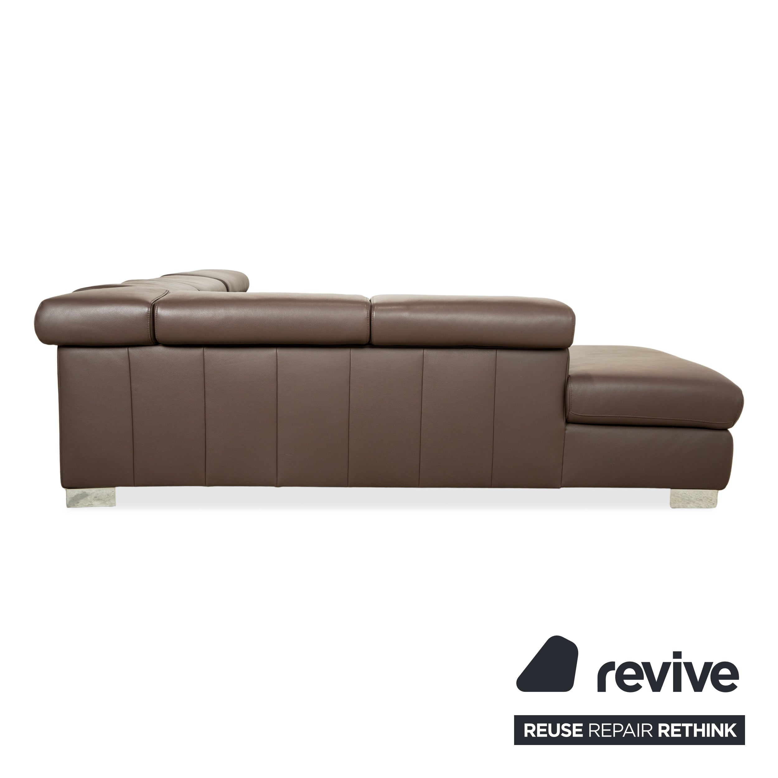 Ewald Schillig Courage Leder Ecksofa Braun manuelle Funktion Sofa Couch
