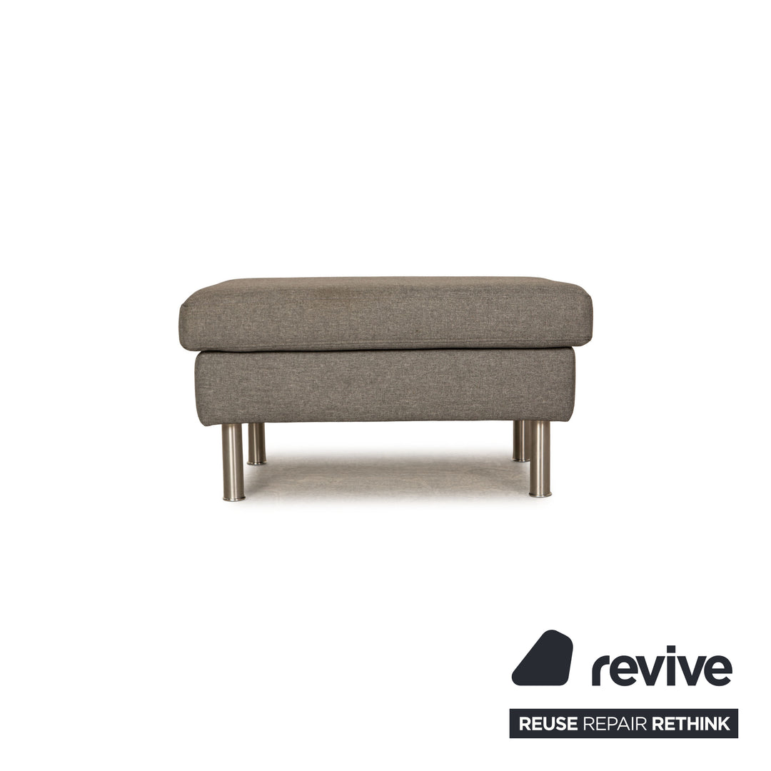 Ewald Schillig Domino fabric stool grey