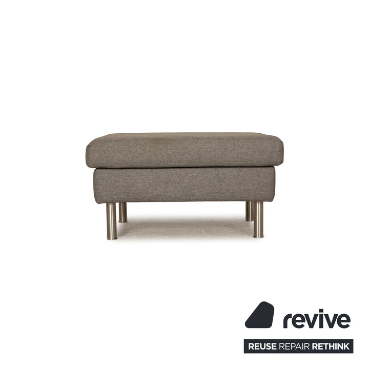 Ewald Schillig Domino fabric stool grey