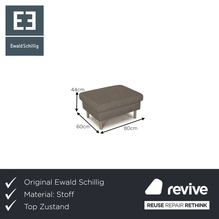 Ewald Schillig Domino fabric stool grey