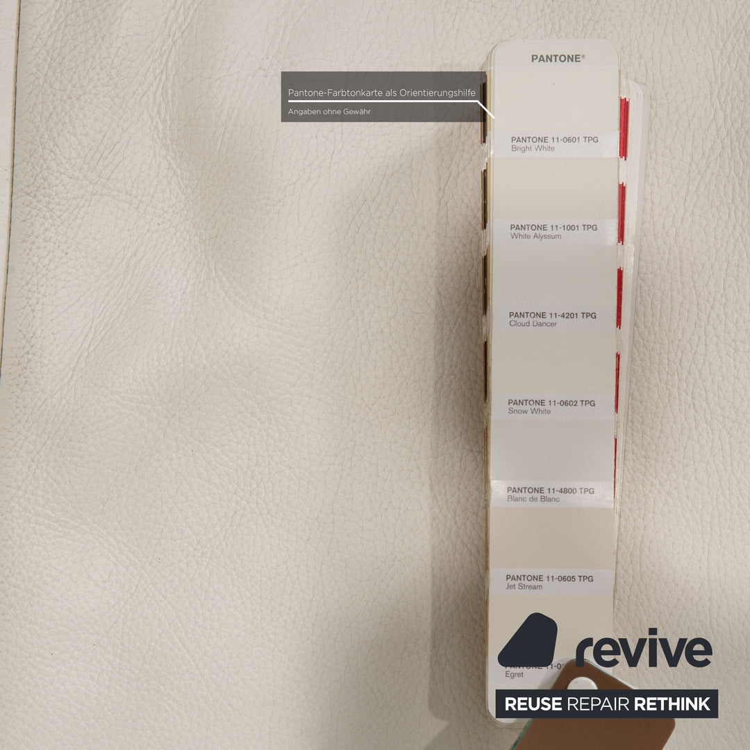 Ewald Schillig Donna Leder Sofa Weiß Ecksofa Couch