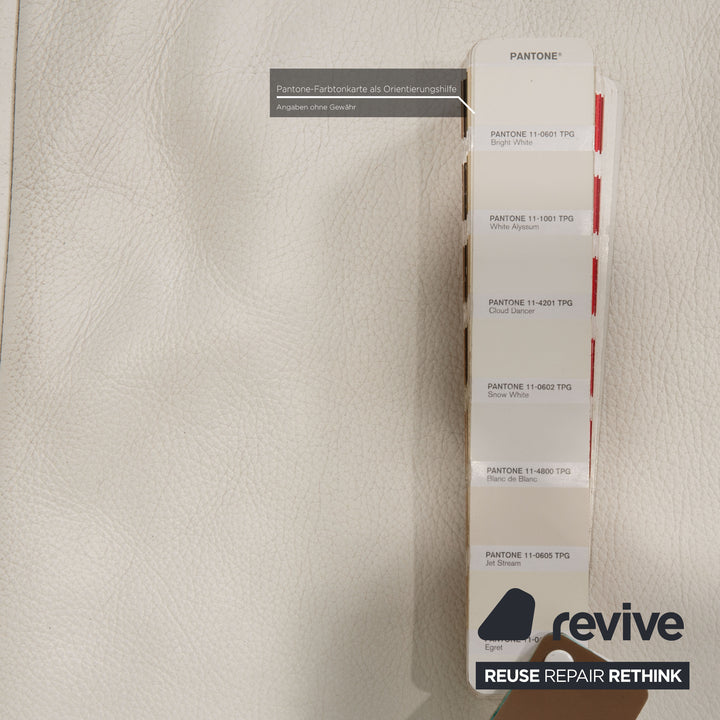 Ewald Schillig Donna Leder Sofa Weiß Ecksofa Couch