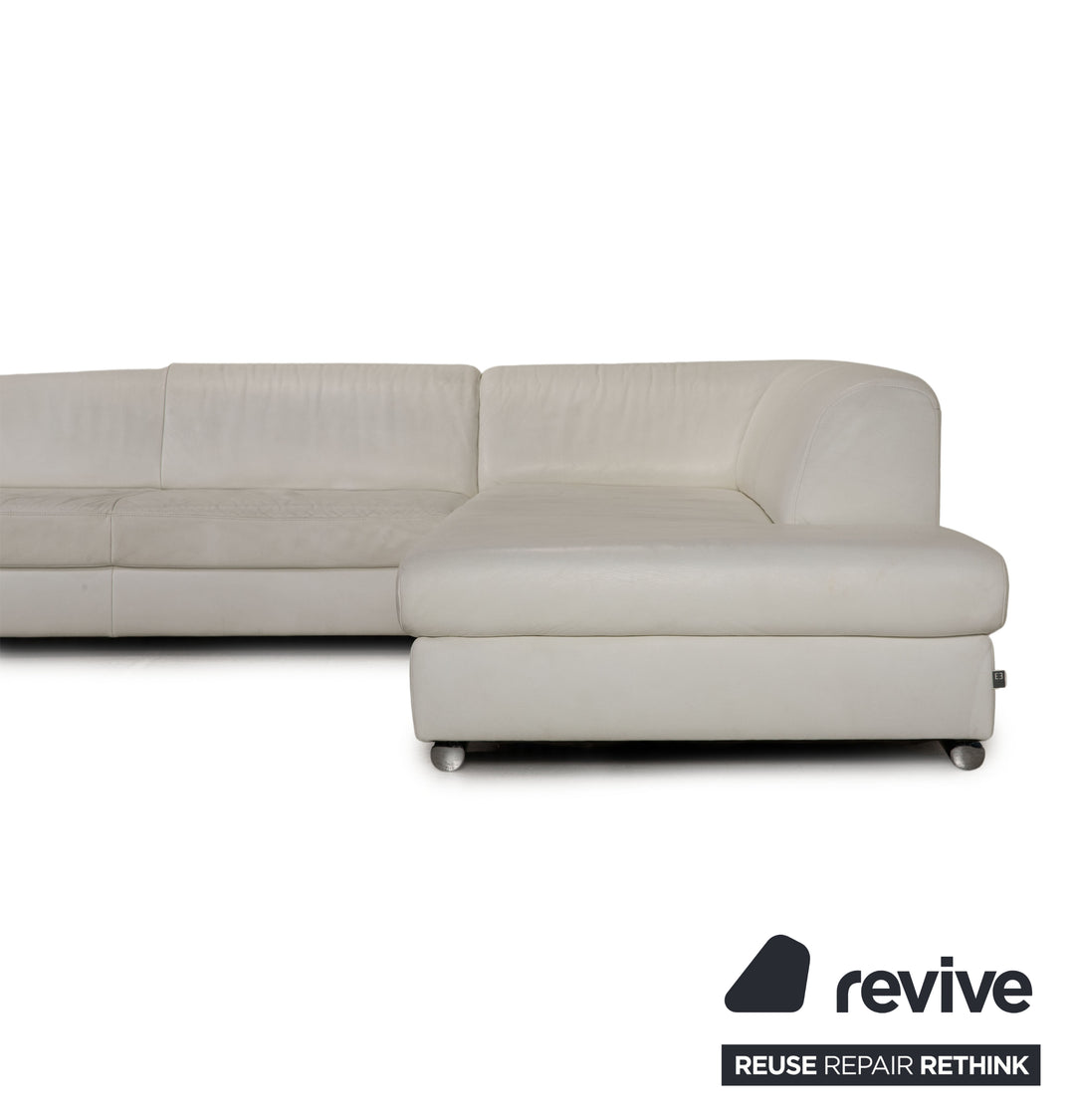 Ewald Schillig Donna Leder Sofa Weiß Ecksofa Couch