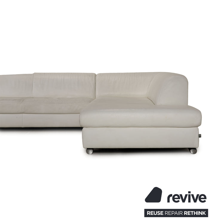 Ewald Schillig Donna Leder Sofa Weiß Ecksofa Couch