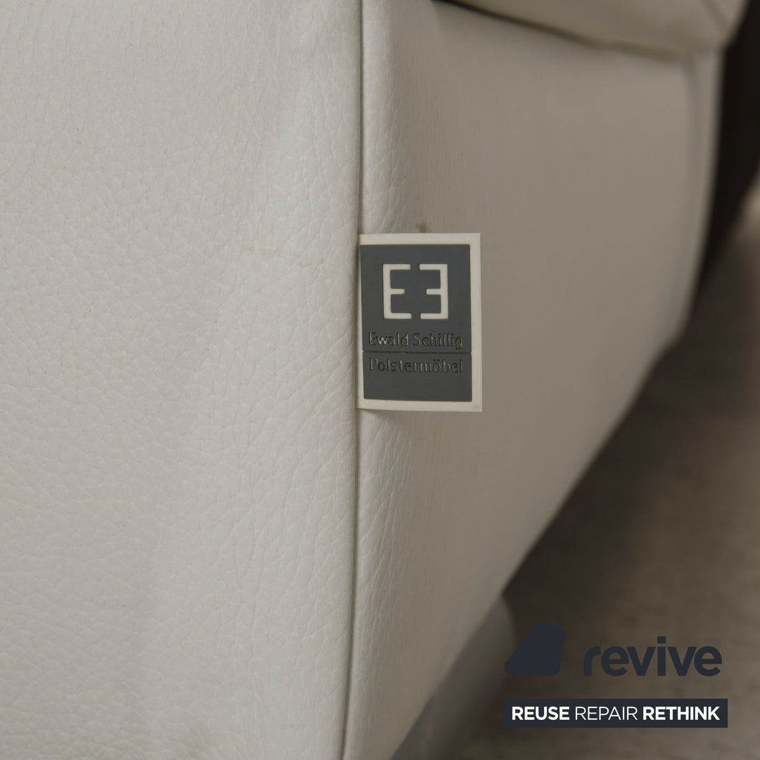 Ewald Schillig Donna Leder Sofa Weiß Ecksofa Couch
