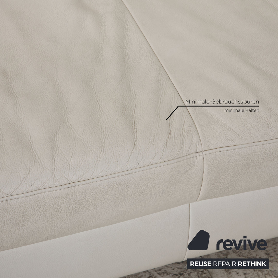 Ewald Schillig Donna Leder Sofa Weiß Ecksofa Couch
