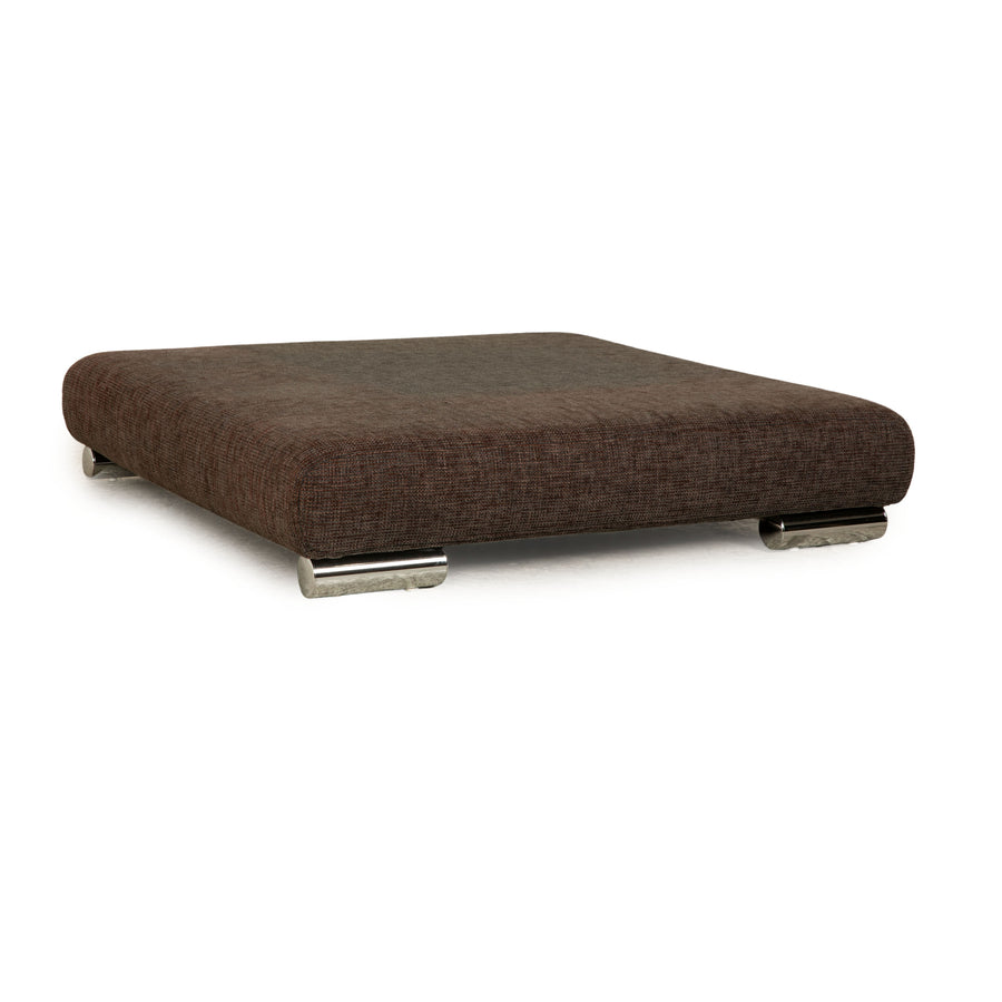 Ewald Schillig Donna Stoff Hocker Grau Braun