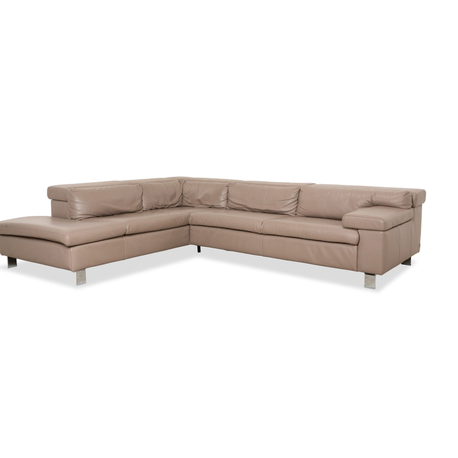 Ewald Schillig Dream Star Leder Ecksofa Braun Taupe manuelle Funktion