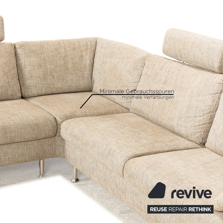 Ewald Schillig Flex Plus Fabric Corner Sofa Grey Sofa Couch