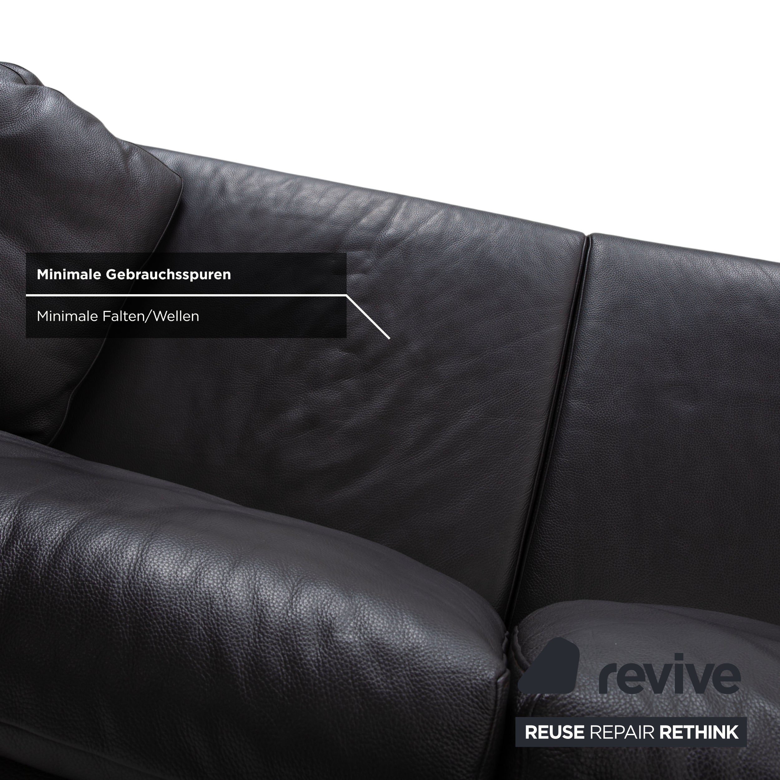 Ewald Schillig Flex Plus Zweisitzer Leder Sofa Braun Couch Federkern