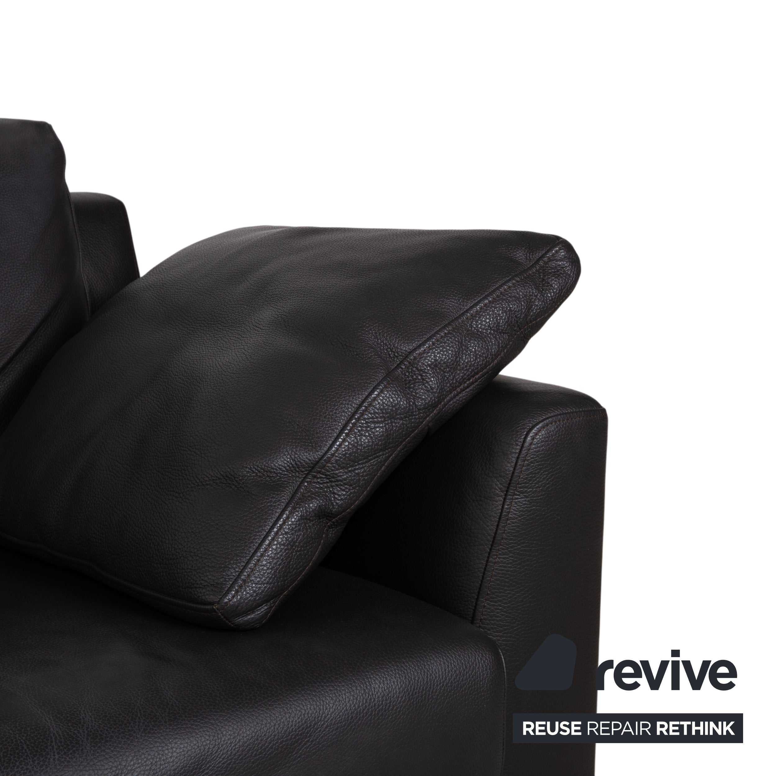 Ewald Schillig Flex Plus Zweisitzer Leder Sofa Braun Couch Federkern