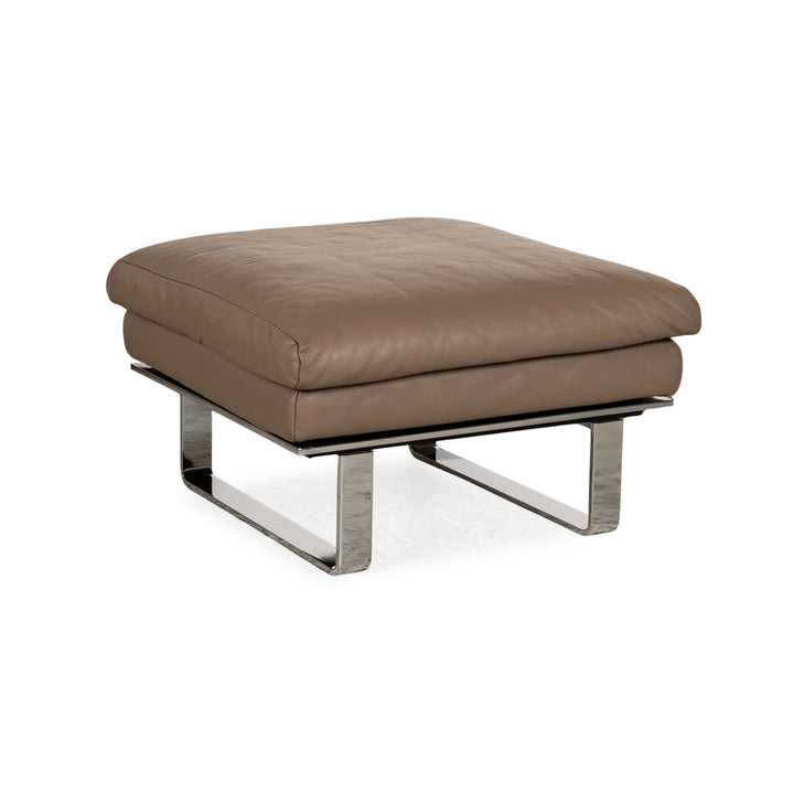 Ewald Schillig Leder Hocker Braun