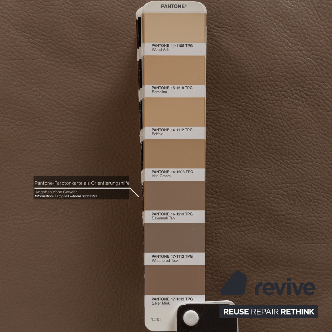 Ewald Schillig Leder Hocker Braun