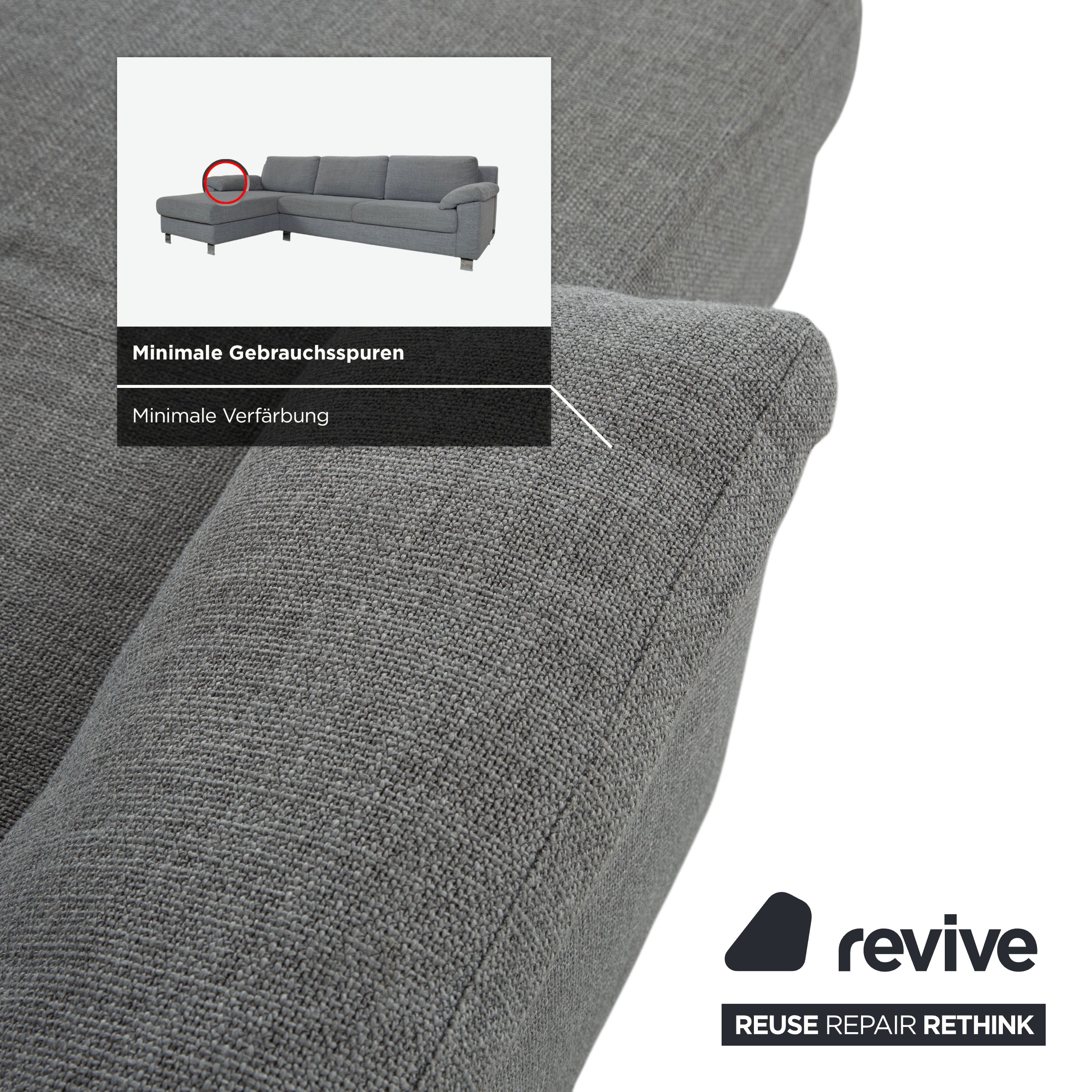 Ewald Schillig Stoff Ecksofa Grau Sofa Couch