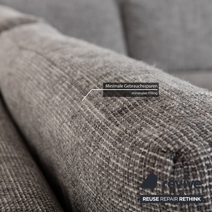 Ewald Schillig fabric corner sofa grey sofa couch