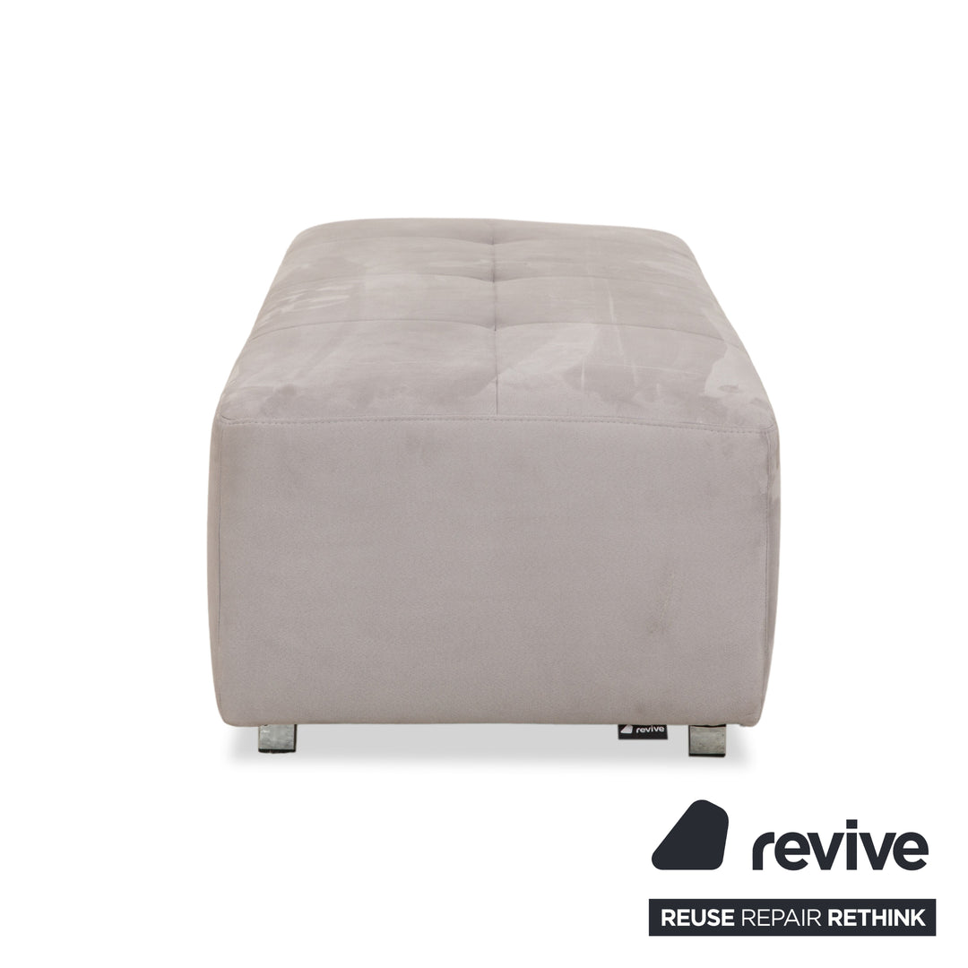 Tabouret en tissu gris Ewald Schillig