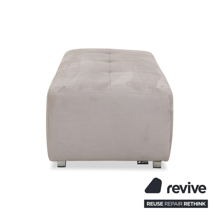 Tabouret en tissu gris Ewald Schillig