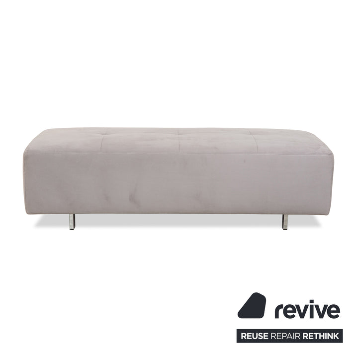 Tabouret en tissu gris Ewald Schillig