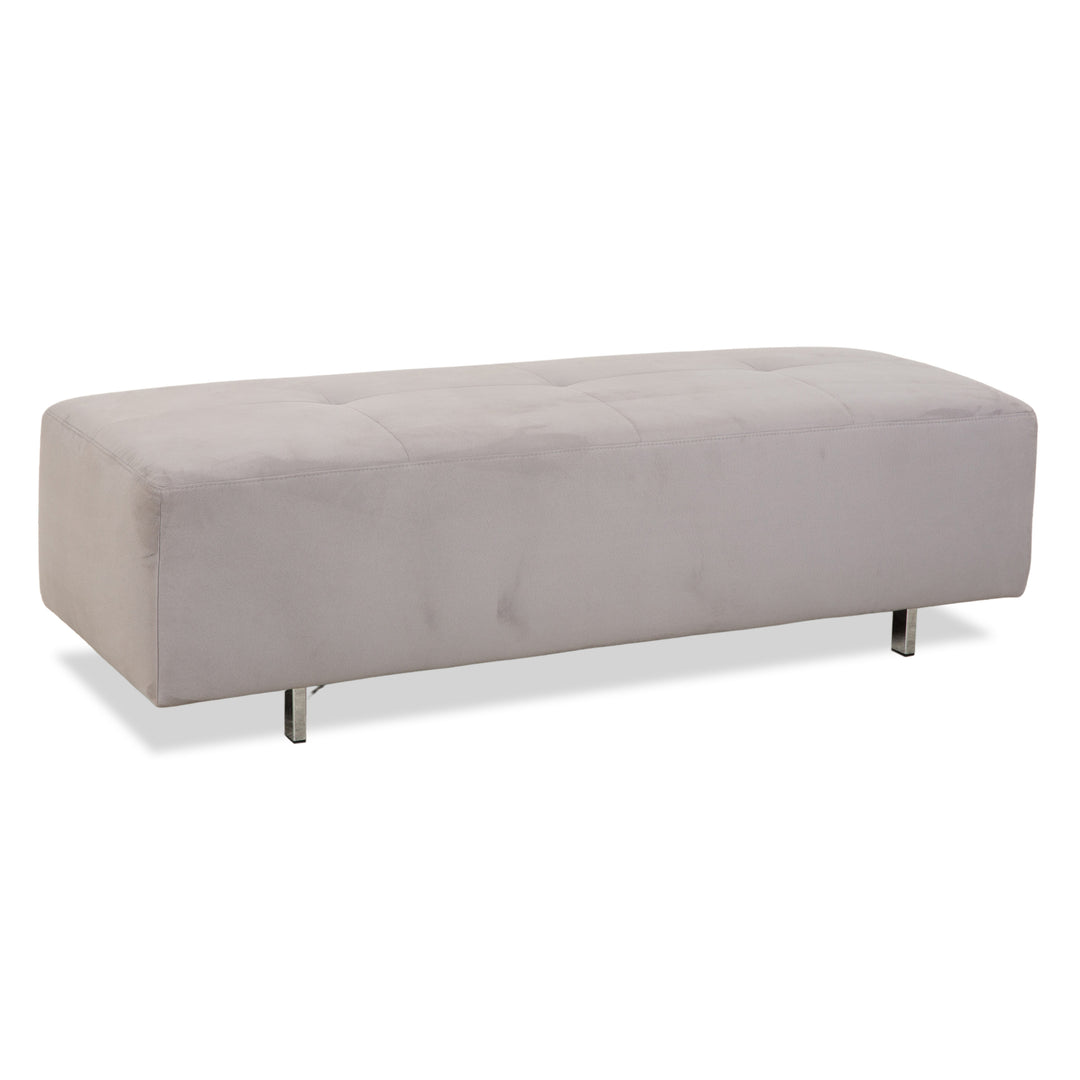 Tabouret en tissu gris Ewald Schillig