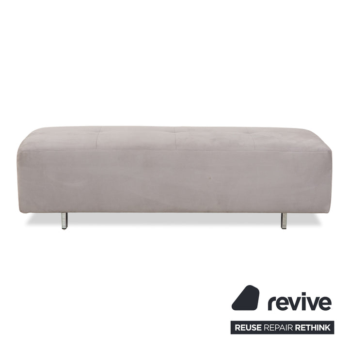 Tabouret en tissu gris Ewald Schillig