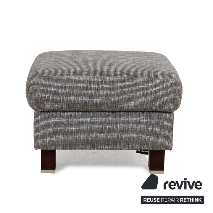 Ewald Schillig fabric sofa set grey corner sofa couch stool