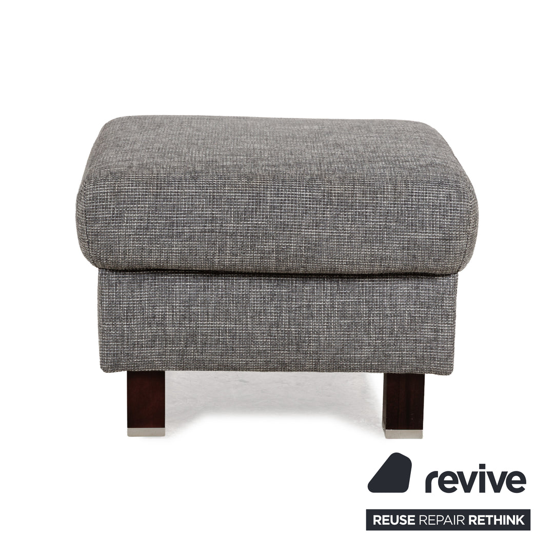 Ewald Schillig fabric sofa set grey corner sofa couch stool