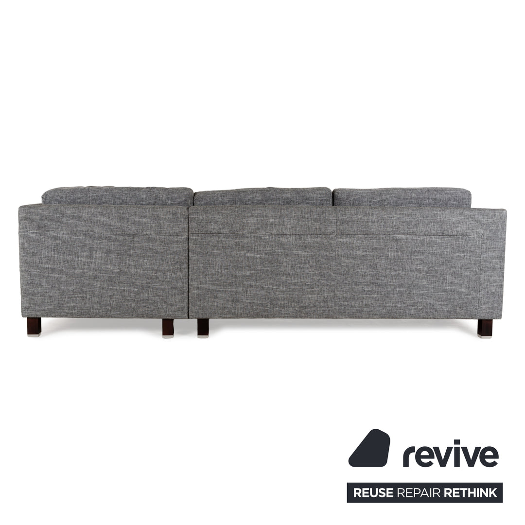 Ewald Schillig fabric sofa set grey corner sofa couch stool