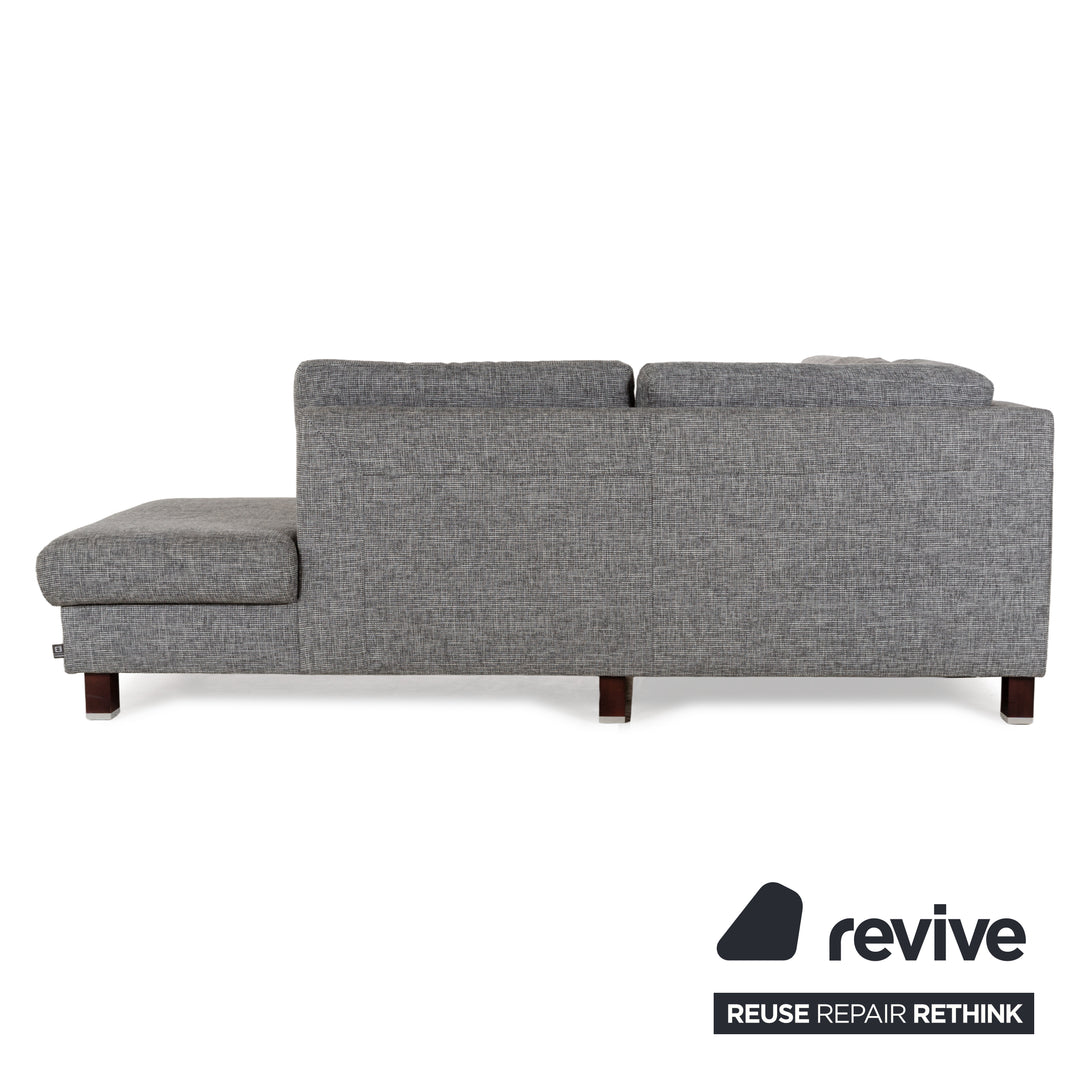 Ewald Schillig fabric sofa set grey corner sofa couch stool
