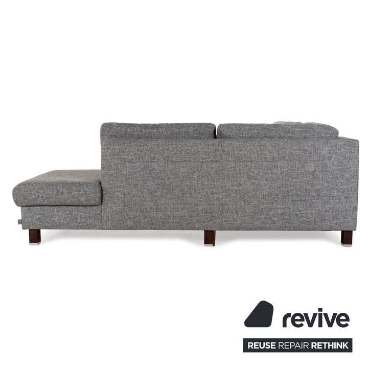 Ewald Schillig fabric sofa set grey corner sofa couch stool