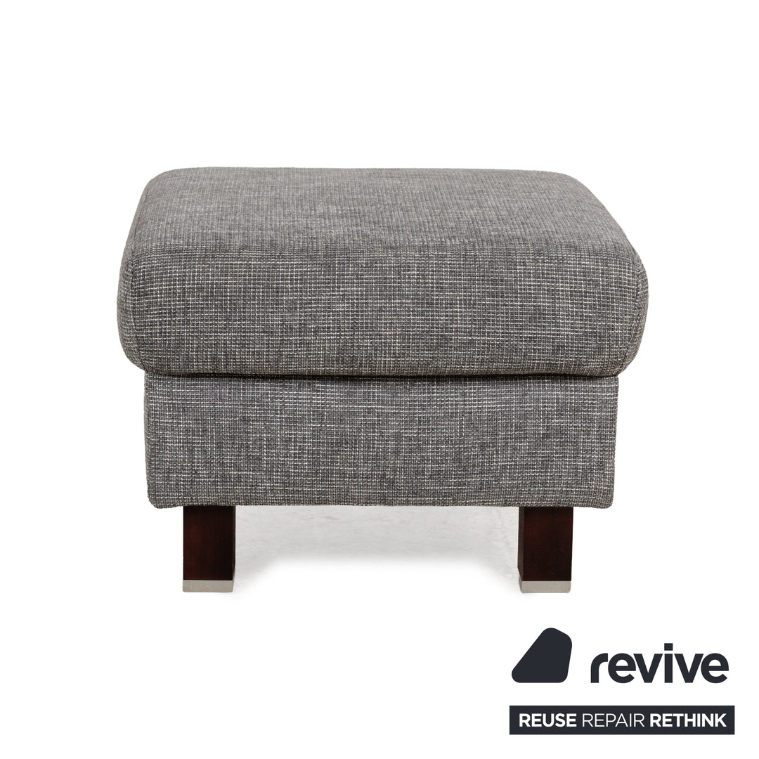 Ewald Schillig fabric sofa set grey corner sofa couch stool