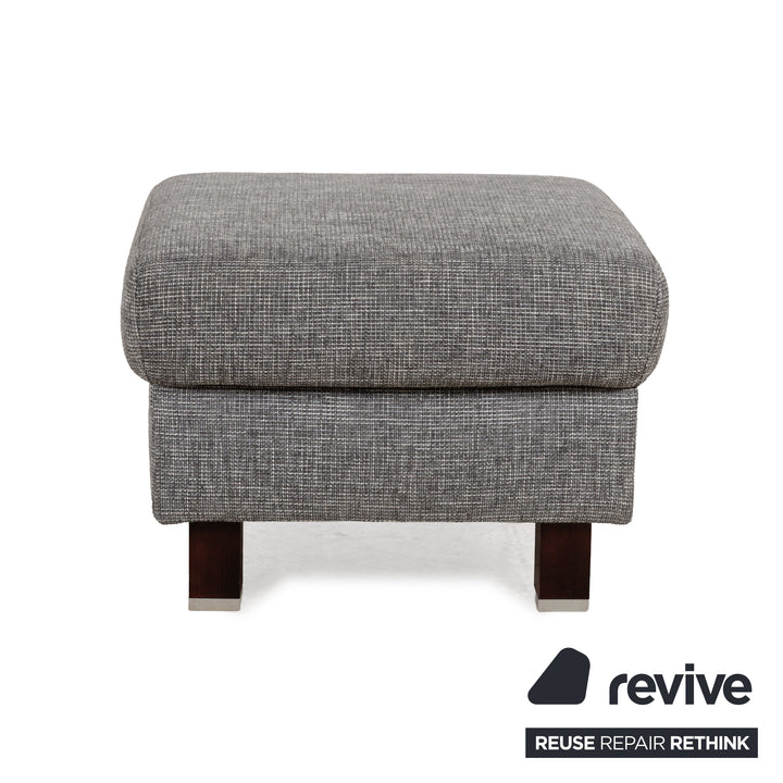 Ewald Schillig fabric sofa set grey corner sofa couch stool