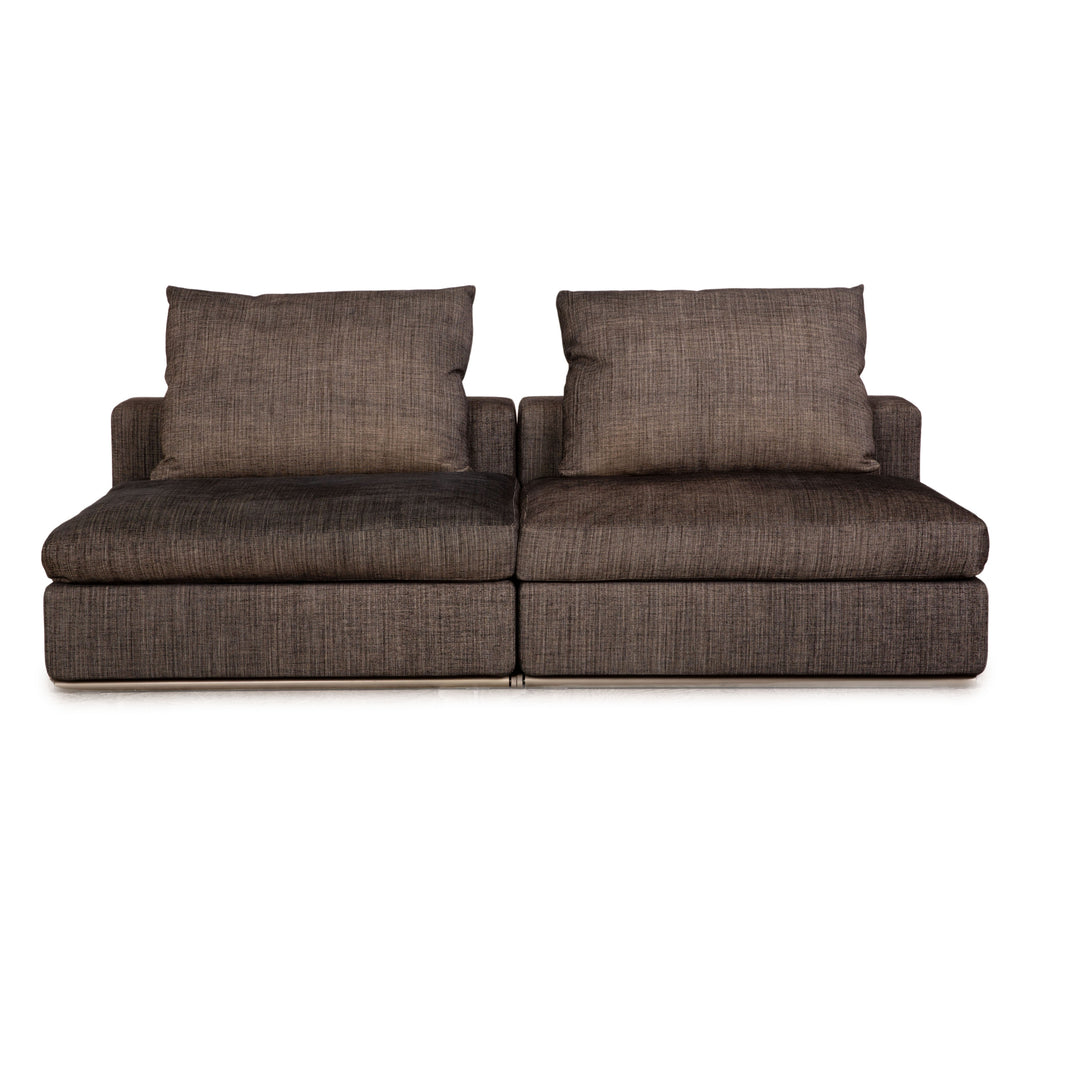 Canapé 2 places gris en tissu Flexform Groundpiece