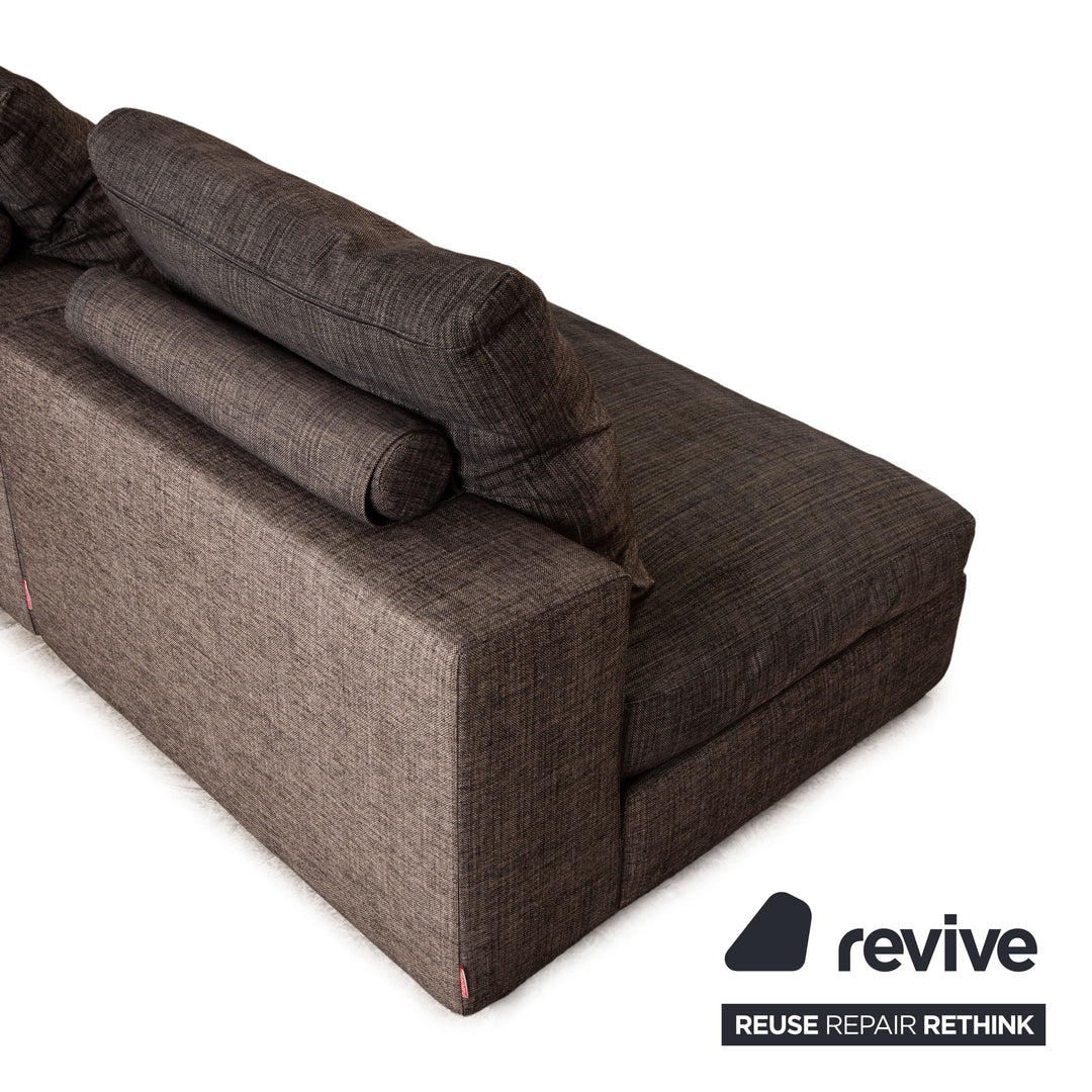 Canapé 2 places gris en tissu Flexform Groundpiece
