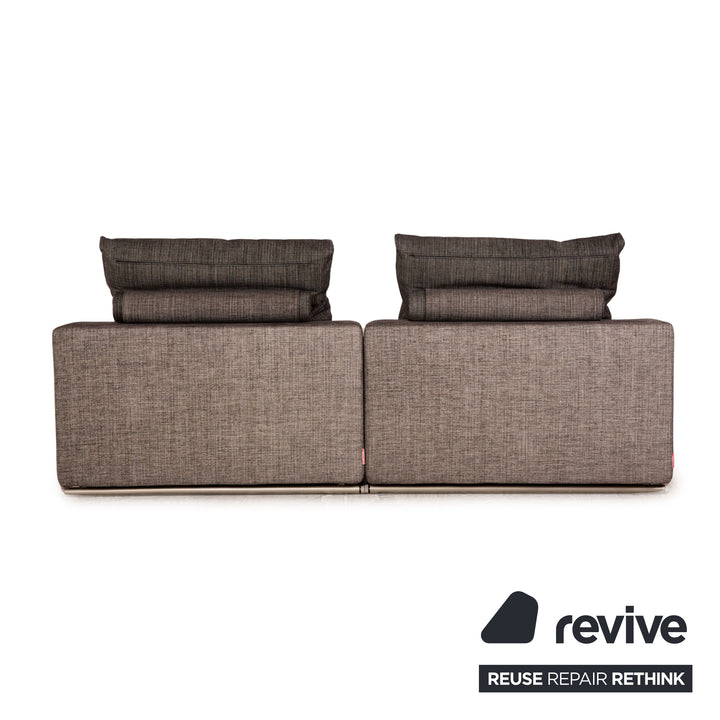 Canapé 2 places gris en tissu Flexform Groundpiece