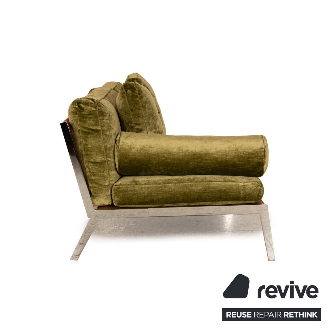 Canapé 2 places Flexform Happy en tissu vert