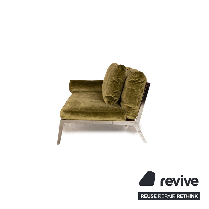 Canapé 2 places Flexform Happy en tissu vert