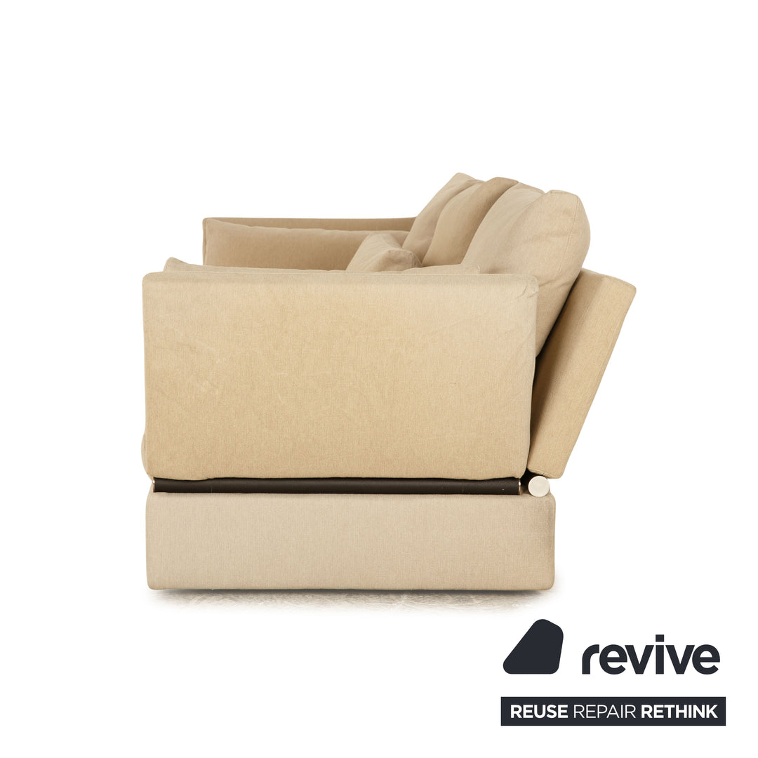 Canapé 3 places Flexform Sunny en tissu beige
