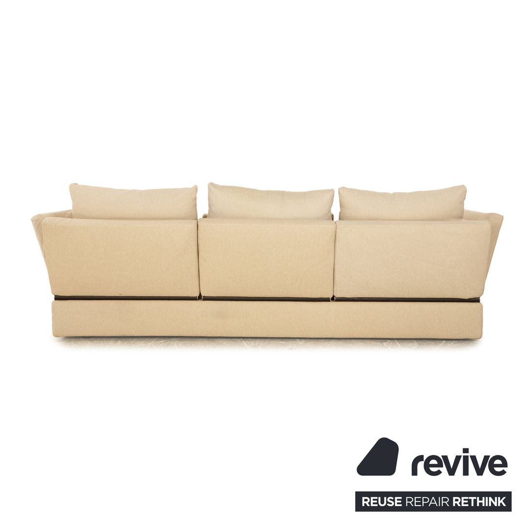 Canapé 3 places Flexform Sunny en tissu beige