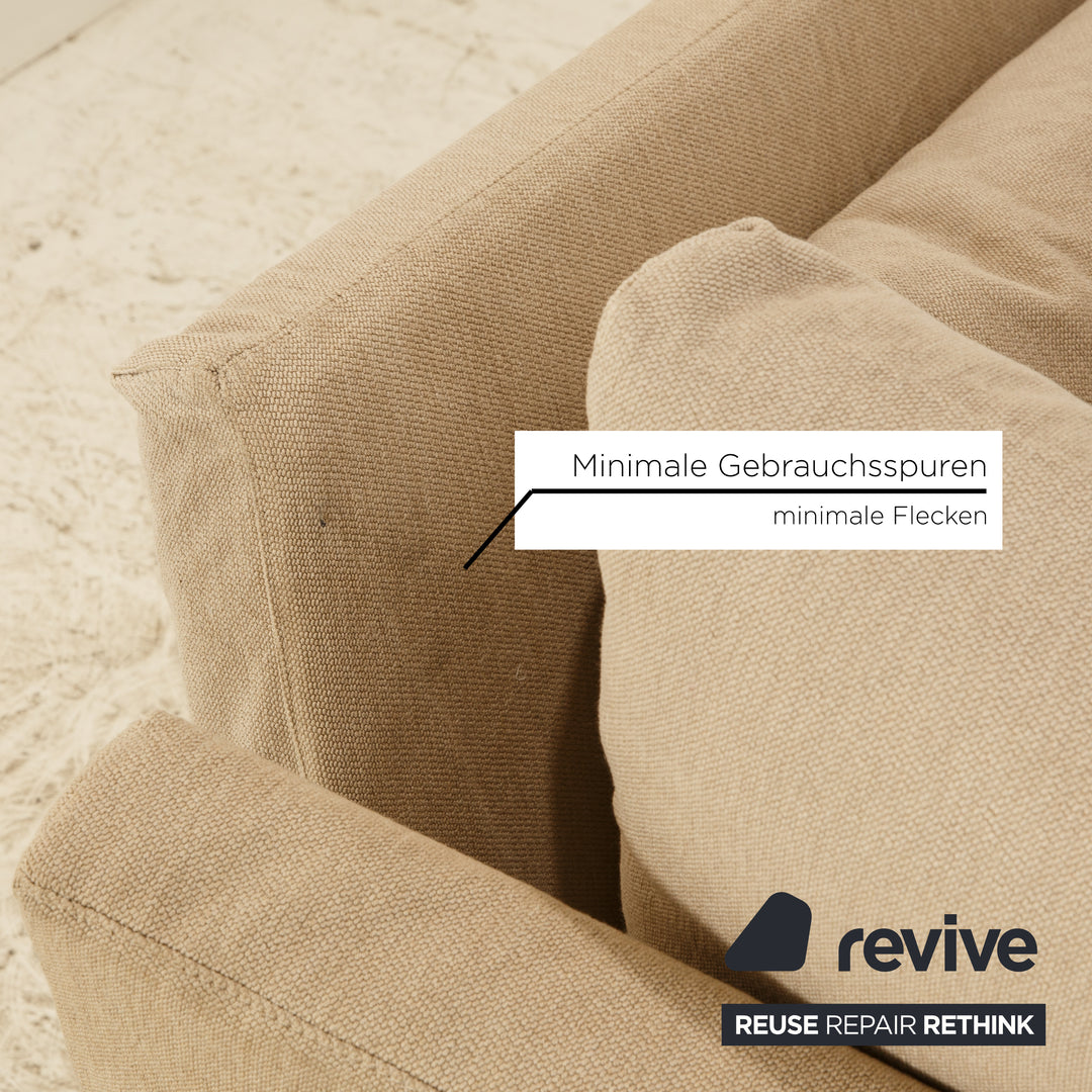 Canapé 3 places Flexform Sunny en tissu beige