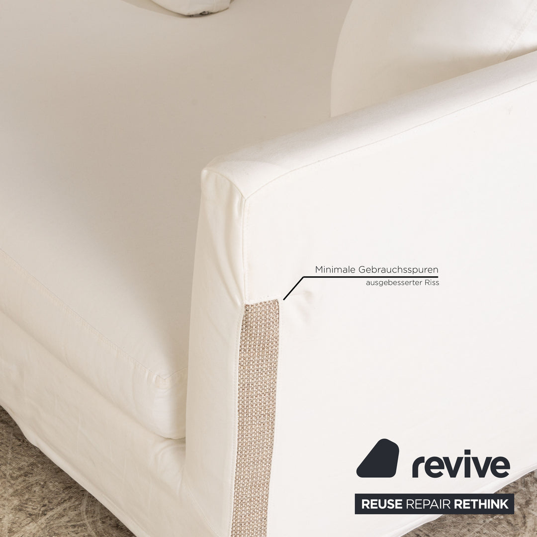 Canapé trois places en tissu Flexform Victor, blanc