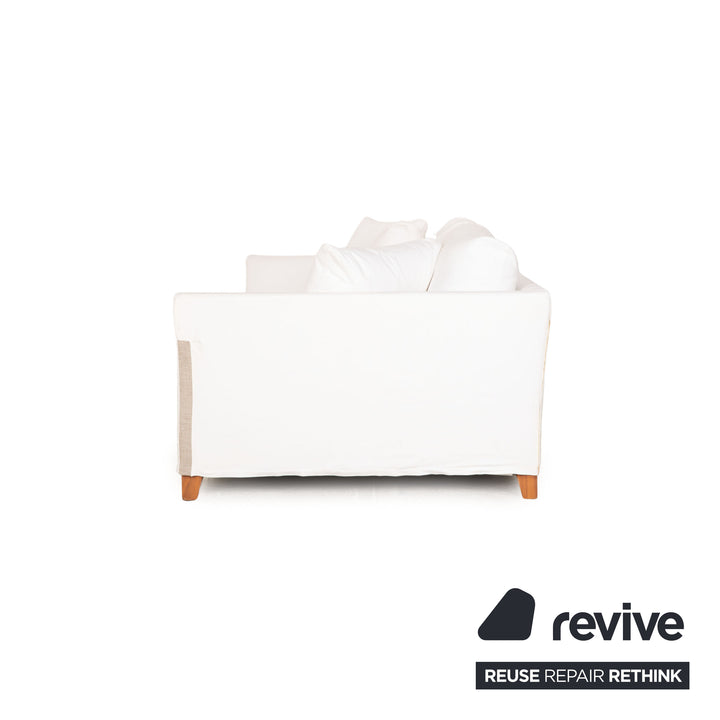 Canapé trois places en tissu Flexform Victor, blanc