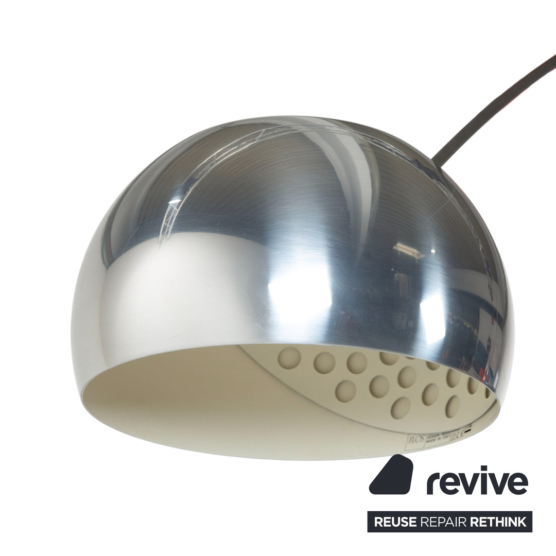 Flos Arco Marmor Stehlampe Silber