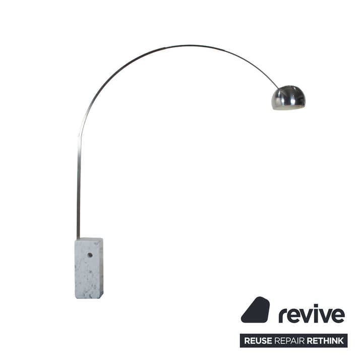 Flos Arco Marmor Stehlampe Silber