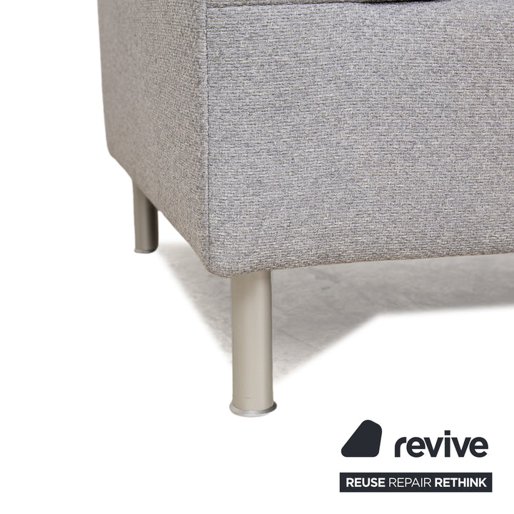 Freistil Rolf Benz 187 canapé d'angle en tissu gris chaise longue canapé droit ou gauche