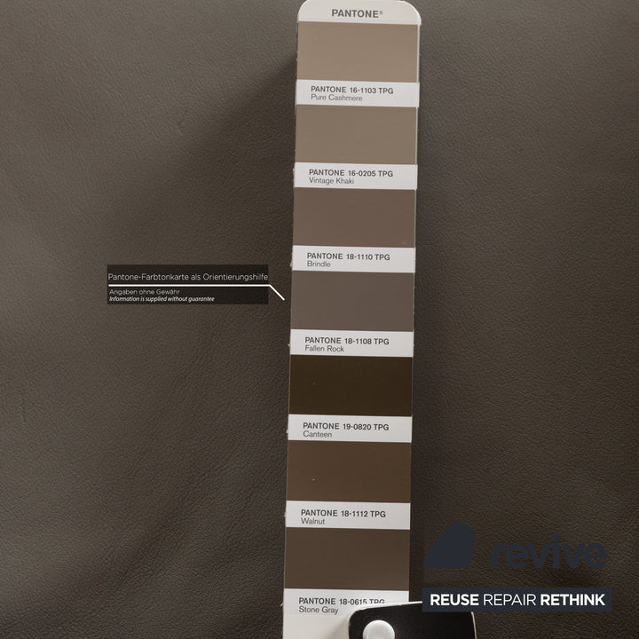 Freistil Rolf Benz Leder Hocker Grau